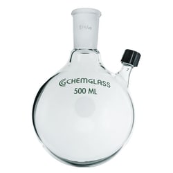 Chemglass Life Sciences&nbsp;50mL Single Neck Round Bottom Flask (RBF) , 14/20 Outer Joint, #7 Chem-Thread Inlet