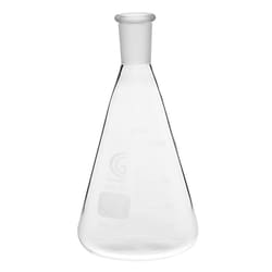 Chemglass Life Sciences 125mL Erlenmeyer Flask, 19/22 Outer Joint, Graduated,