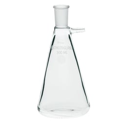Chemglass Life Sciences 2000mL Filtering Flask, Heavy Wall, 24/40 Outer Joint, Hose Connection