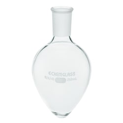 Chemglass Life Sciences 5mL Pear Shaped Flask, 19/22 Outer Joint, Quantity: