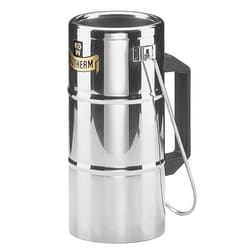 Chemglass Life Sciences&nbsp;Flask, Dewar, 1000mL, Narrow Mouth, Stainless Steel, Side Grip and Carrying Handle, 85mm ID X 206mm Inside Depth, 107mm OD X 231mm Height