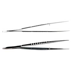 Chemglass Life Sciences Stainless Steel Forceps/Tweezers, Dissecting, Straight, 4.5