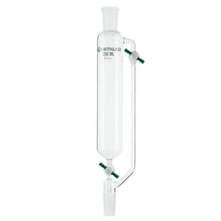 Chemglass Life Sciences 500mL Addition Funnel, 24/40 Joint Size, 4mm Stopcock, 435mm OAH