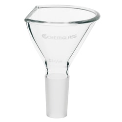 Chemglass Life Sciences 100mm Powder Funnel, Modified, 24/40 Inner Joint,