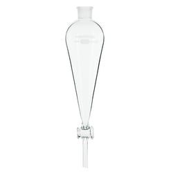 Chemglass Life Sciences 250mL Separatory Funnel, Squibb, #22 Outer Stopper Neck, 4mm Stpk