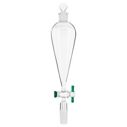 Chemglass Life Sciences 60mL Separatory Funnel, Squibb, 24/40 Joint Size, 2mm Stpk