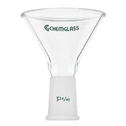 Chemglass Life Sciences Funnel, Powder, 75mm, 24/40 Outer
