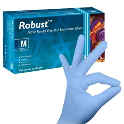 Chemglass Life Sciences Nitrile Gloves, Blue, Examination, Robust, Large