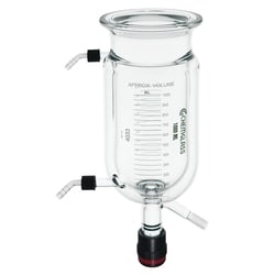 Chemglass Life Sciences 300mL Reaction Vessel, Jacketed, 100mm Schott O-Ring