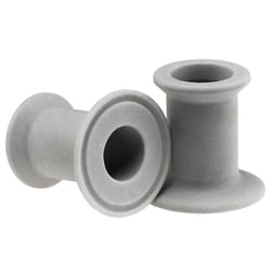 Chemglass Life Sciences Adapter, 1" Beaded Pipe to 1" Sanitary, GFTFE,