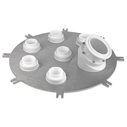 Chemglass Life Sciences&nbsp;Powder Port, Bulk Addition, Angled, 80mm, Glass Filled PTFE