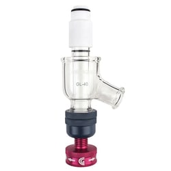 Chemglass Life Sciences Zero Dead Space Drain Valve, 2" Beaded Pipe, Stabilizing