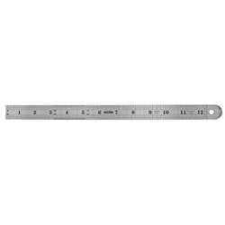 Chemglass Life Sciences Ruler, 12", Stainless Steel, Flexible, Quantity: