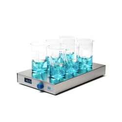 Chemglass Life Sciences MultiStirrer, 6 Position, Digital, Magnetic, 240V, 50-60Hz