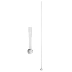 Chemglass Life Sciences 10mm Stirring Shaft, Chem-Stir™, Polished, For Use With 1000mL-4L Flasks, 480mm OAL, Complete with PTFE Nut and Bolt
