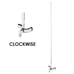 Chemglass Life Sciences Stirring Shaft, 10mm, Clockwise, Polished, Glass Agitator, Three Blade, 400mm OAL, Agitator OD 50mm, for use with 100-250mL Reactors