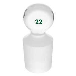 Chemglass Life Sciences&nbsp;Stopper #13, Pennyhead, Flask Length, Solid