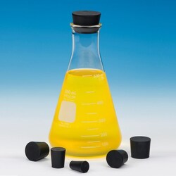 Chemglass Life Sciences&nbsp;Solid Rubber Stopper, #6, Black