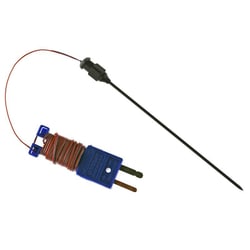 Chemglass Life Sciences Needle Tip Thermocouple, PTFE Coated, 7" Needle