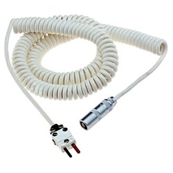 Chemglass Life Sciences 10' Coiled Extension Cord, White, RTD, Quantity: