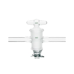 Chemglass Life Sciences&nbsp;Stopcock, High Vacuum, Straight Bore, 2mm Glass Plug ONLY, 12/30 Plug Size