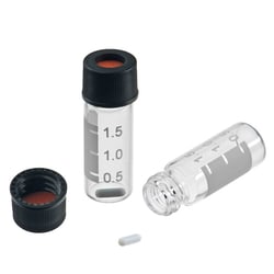 Chemglass Life Sciences 12mm x 32mm Clear Vial, 2ml, Graduated, 10-425 Threaded Top