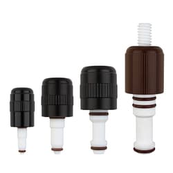 Chemglass Life Sciences 0-20mm Replacement Plug and Control Knob, TFE, Viton O-Ring, High Vacuum