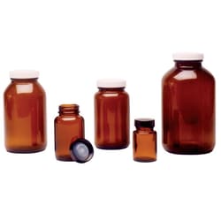 Chemglass Life Sciences 120mL Bottle, 38-400 GPI Thread, Amber Glass, Quantity: