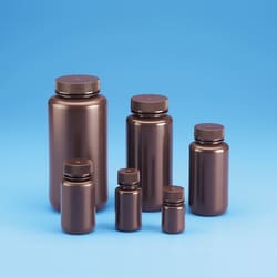 Chemglass Life Sciences Bottle, Amber, HDPE, Wide Mouth, 1000mL, 63mm Thread Size