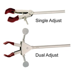 Chemglass Life Sciences Clamp, Two-Prong Extension, Medium, Single Adjust, 8in OAL