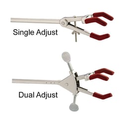 Chemglass Life Sciences Clamp, Three-Prong Extension, Large, Single Adjust, 10 1/2in OAL