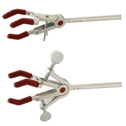 Chemglass Life Sciences Clamp, Three-Prong Extension, Open Yoke, Medium, Dual Adjust, 8 3/4in OAL