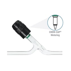 Chemglass Life Sciences Valve, Chem-Vac, Chem-Cap, Hi-Vac, Metering, Low Hold-Up, 0-4mm Bore