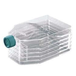 Chemglass Life Sciences 5-Layer Cell Culture Flask, Vent Cap, Straight Neck, TC, Sterile, 1/pk, 8/cs