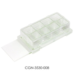 Chemglass Life Sciences Chamber Slide, 1 Well, Clear, with Glass Slide,