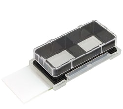 Chemglass Life Sciences Chamber Slide, 4 Well, Black, with Glass Slide, Sterile (6/pk, 2pks/Case)