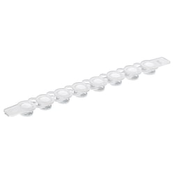 Chemglass Life Sciences&nbsp;8-Strip PCR Caps, Flat, Non-Sterile, 125/Pk