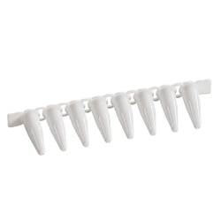 Chemglass Life Sciences 0.2mL PCR 8-Strip Tubes, White, 125/Pk