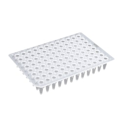 Chemglass Life Sciences&nbsp;0.2mL 96-Well PCR Plate, No Skirt, Clear, H1 Notch, 25/Pk