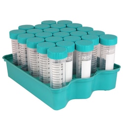 Chemglass Life Sciences&nbsp;50ml Centrifuge Tube, PS Rack, Standard, Sterile, 25/Pk, 500/Case