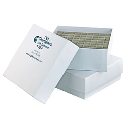 Chemglass Life Sciences Storage Box, Standard, 81 Cell, Complete with Dividers,