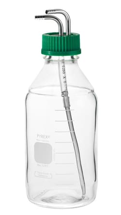 Chemglass Life Sciences COMPLETE 5, 000mL Media Bottle w/Siphon Assembly,