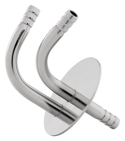Chemglass Life Sciences 2-Port Angled Vent Assembly, 90° 6.35mm/0.25