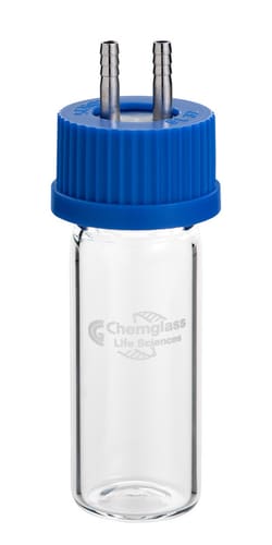 Chemglass Life Sciences COMPLETE Flat Bottom Vessel with 2-Port Drip Tube Assembly