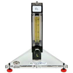 Chemglass Life Sciences Gas Flowmeter, Low Flow Rate, CO2, 22-220mL / Minute,