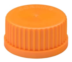 Chemglass Life Sciences Cap, GL-45, Orange, Solid, Polypropylene