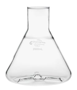 Chemglass Life Sciences Flask, Fernbach, 2800mL, Plain 59mm ID Top, with