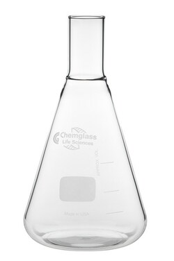 Chemglass Life Sciences 6L Shake Flask Only, No Baffles, Delong Neck, Approx