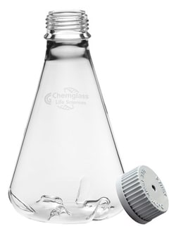 Chemglass Life Sciences Flask, Shake, 1000mL, 6 Baffles, GL-45 Thread,