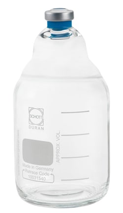 Chemglass Life Sciences Bottle, Anaerobic, Media, 1000mL, Aluminum Seal,